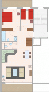 3.5-Zimmer-Wohnung, 3. OG west
