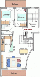 4.5-Zimmer Maisonette-Wohnung, 4. OG west